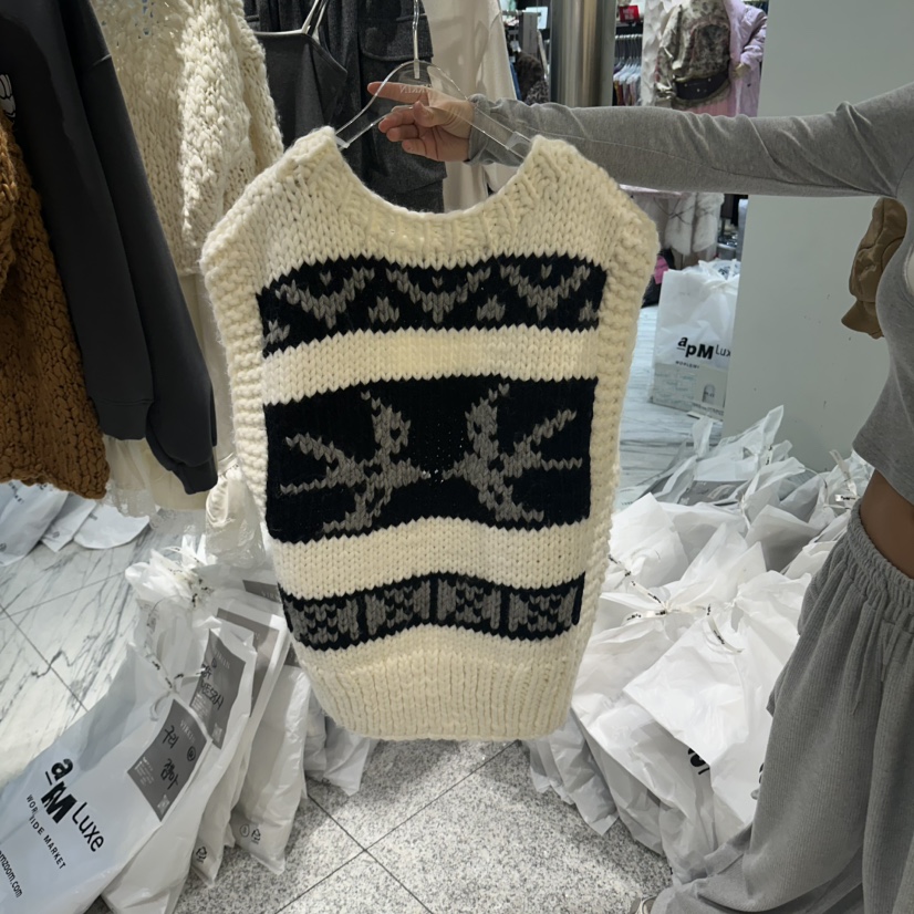 VIRKIN韓國直郵女裝新品熱賣時尚人氣真品吊帶背心手工針織VIRKIN吊帶/背心