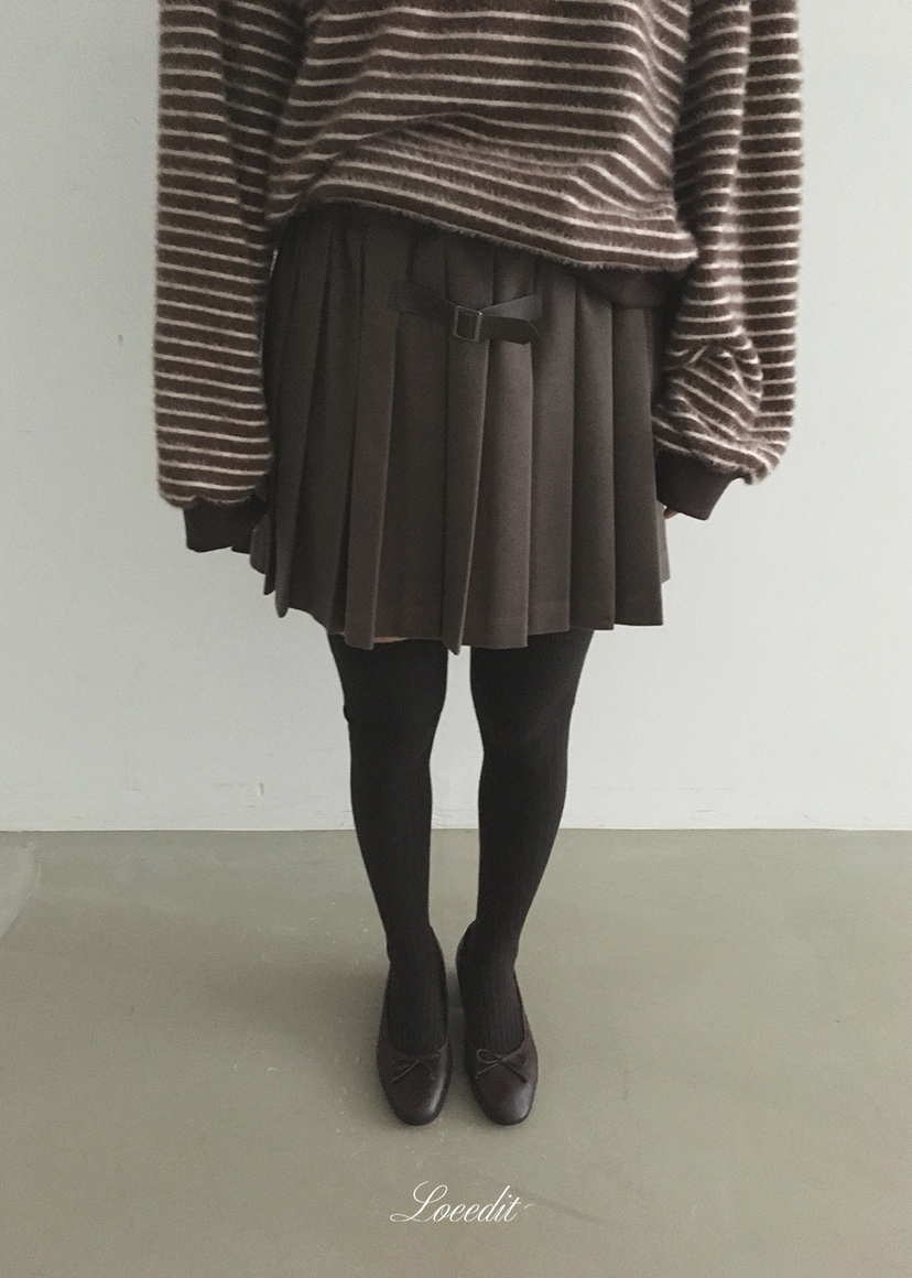 LOEEDIT韓國直郵女士新品休閑時尚人氣熱賣真品推薦短裙褶裙LOEEDIT短裙
