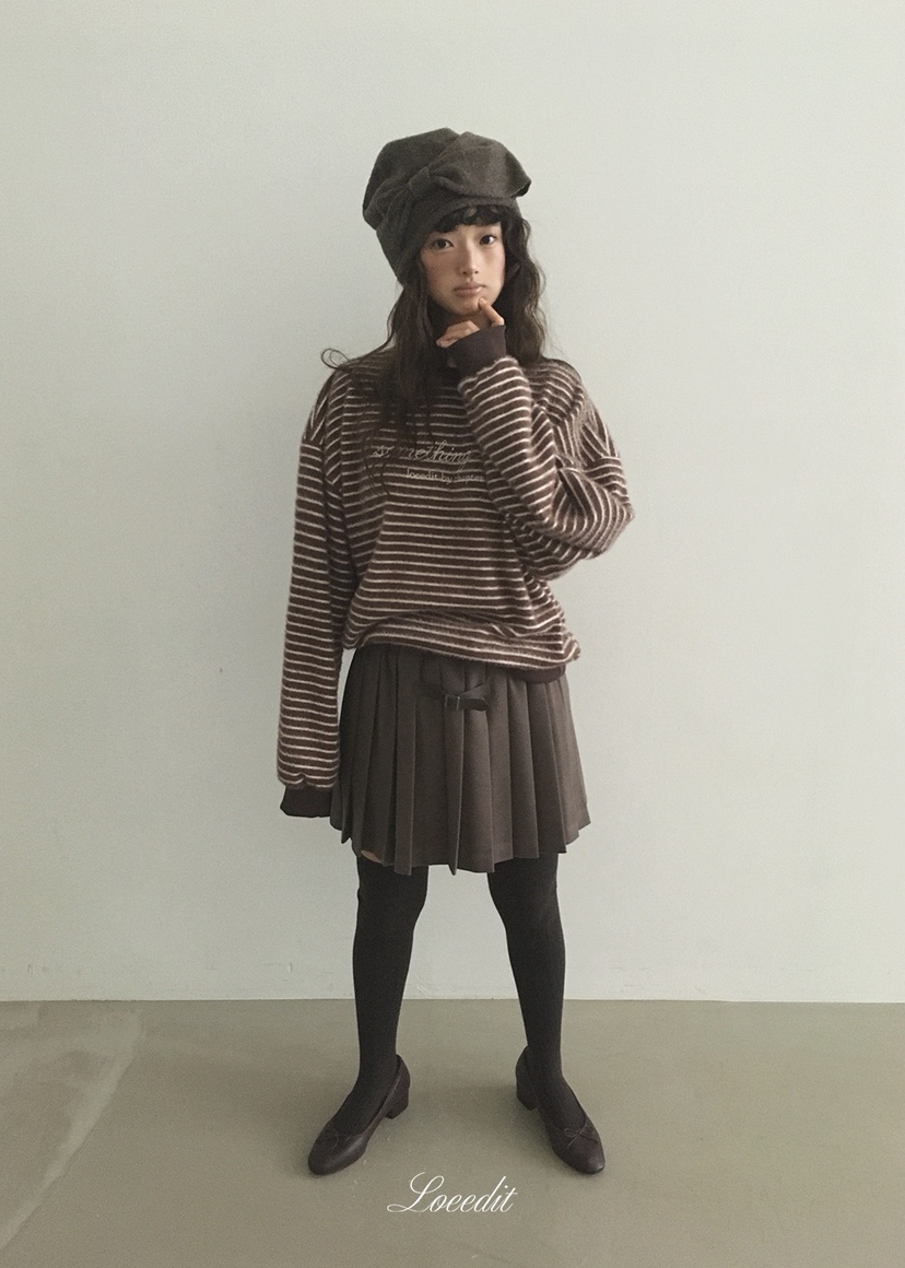 LOEEDIT韓國直郵女士新品休閑時尚人氣熱賣真品推薦短裙褶裙LOEEDIT短裙