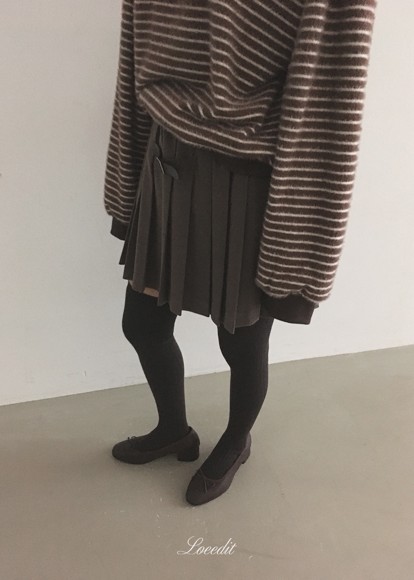 LOEEDIT韓國直郵女士新品休閑時尚人氣熱賣真品推薦短裙褶裙LOEEDIT短裙