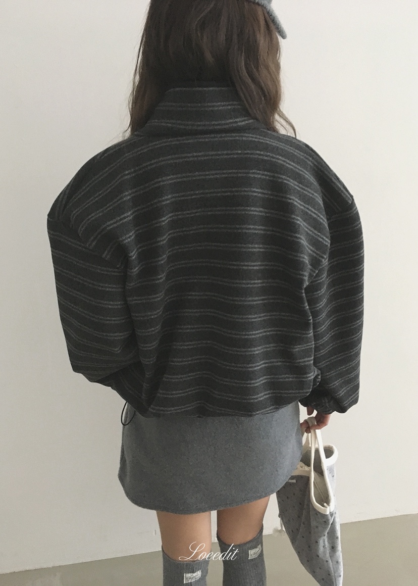 LOEEDIT韓國直郵女士新款推薦時尚休閑熱賣人氣衛衣拉鏈絨LOEEDIT衛衣