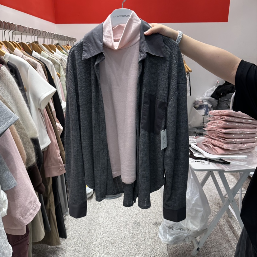 ATPZ韓國代購女士新品真品休閑人氣時尚襯衫蕾絲衫不含內搭ATTENTION PLEAES襯衫/蕾絲衫圖色3