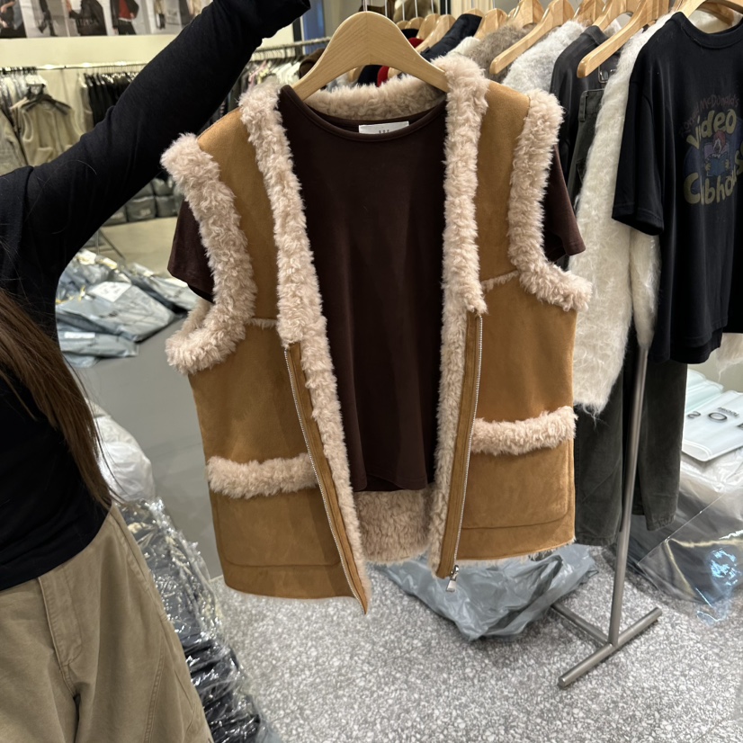 SOF韓國代購女裝新款熱賣真品人氣推薦休閑馬甲不含內搭柔軟SOF馬甲圖色1