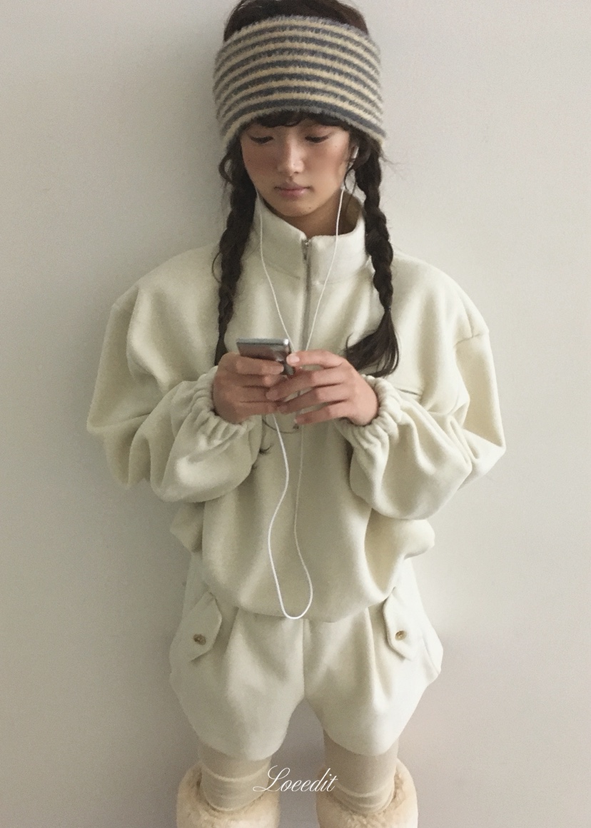 LOEEDIT韓國代購女士新款推薦熱賣時尚真品休閑衛衣半拉鏈LOEEDIT衛衣