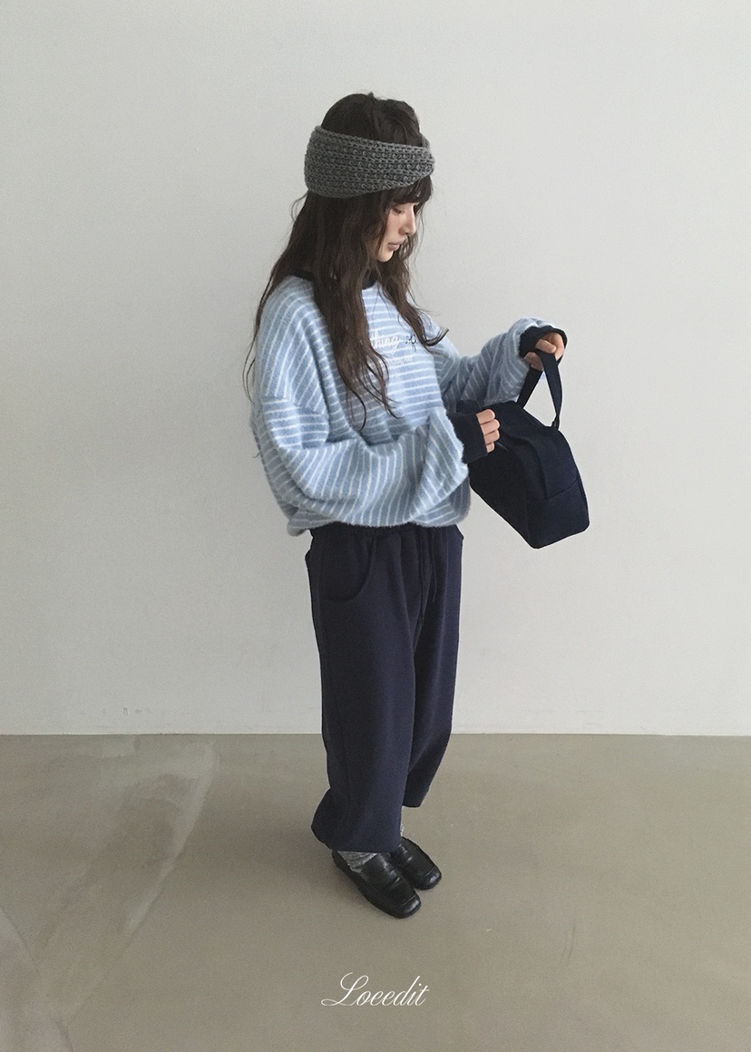 LOEEDIT韓國直郵女裝新款推薦人氣熱賣休閑休閑褲抓絨運動LOEEDIT休閑褲