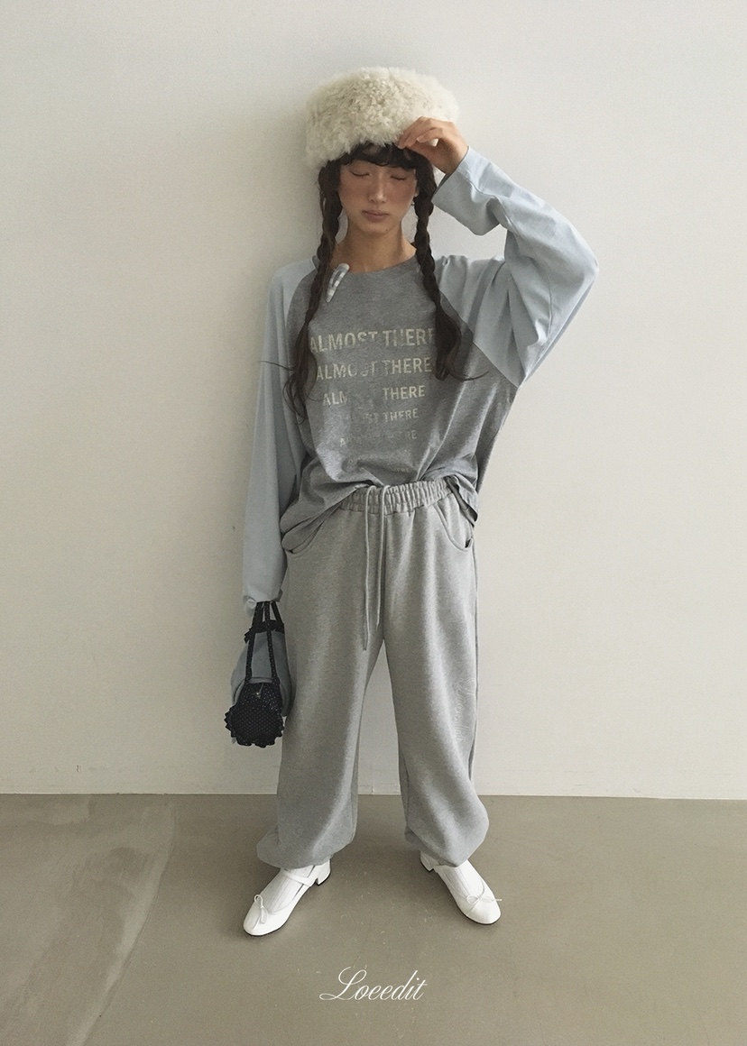 LOEEDIT韓國直郵女裝新款推薦人氣熱賣休閑休閑褲抓絨運動LOEEDIT休閑褲