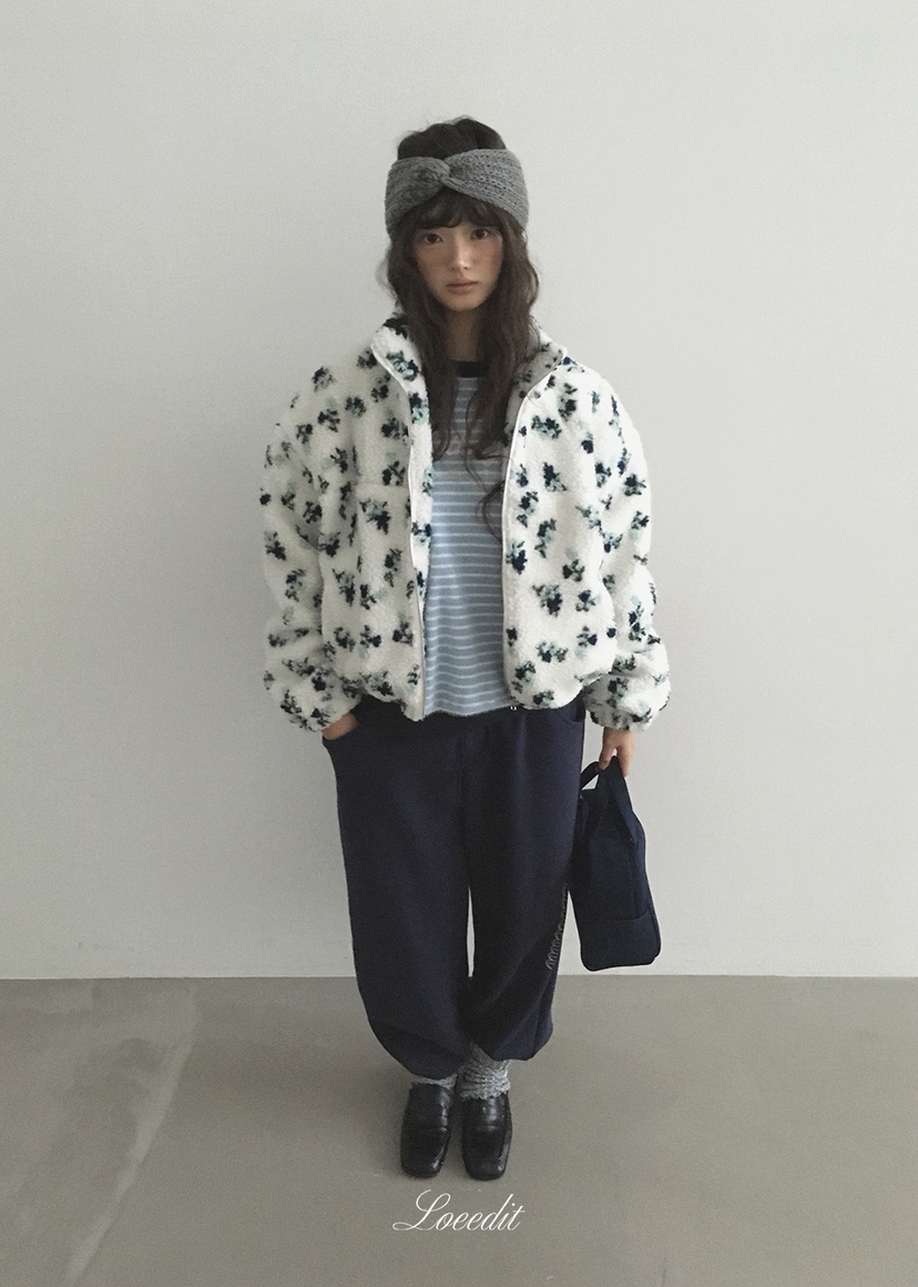 LOEEDIT韓國直郵女裝新款推薦人氣熱賣休閑休閑褲抓絨運動LOEEDIT休閑褲
