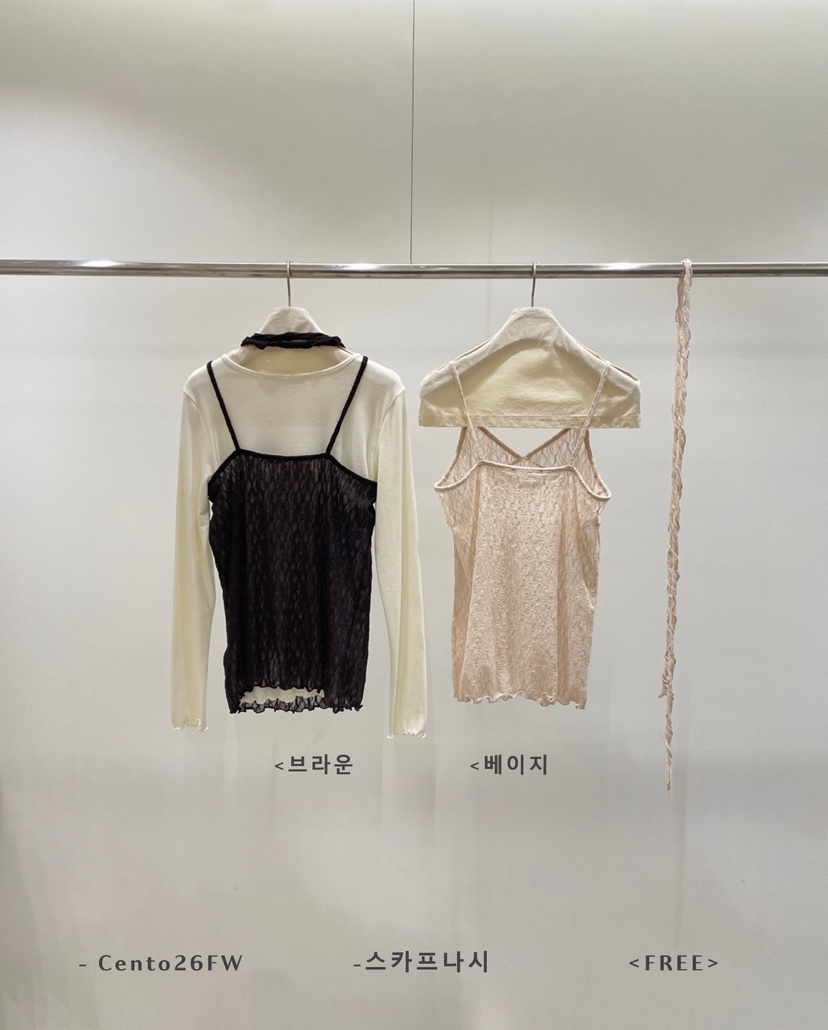 CENTO東大門實拍女裝新品真品吊帶背心含脖帶不含圍巾無袖CENTO吊帶/背心