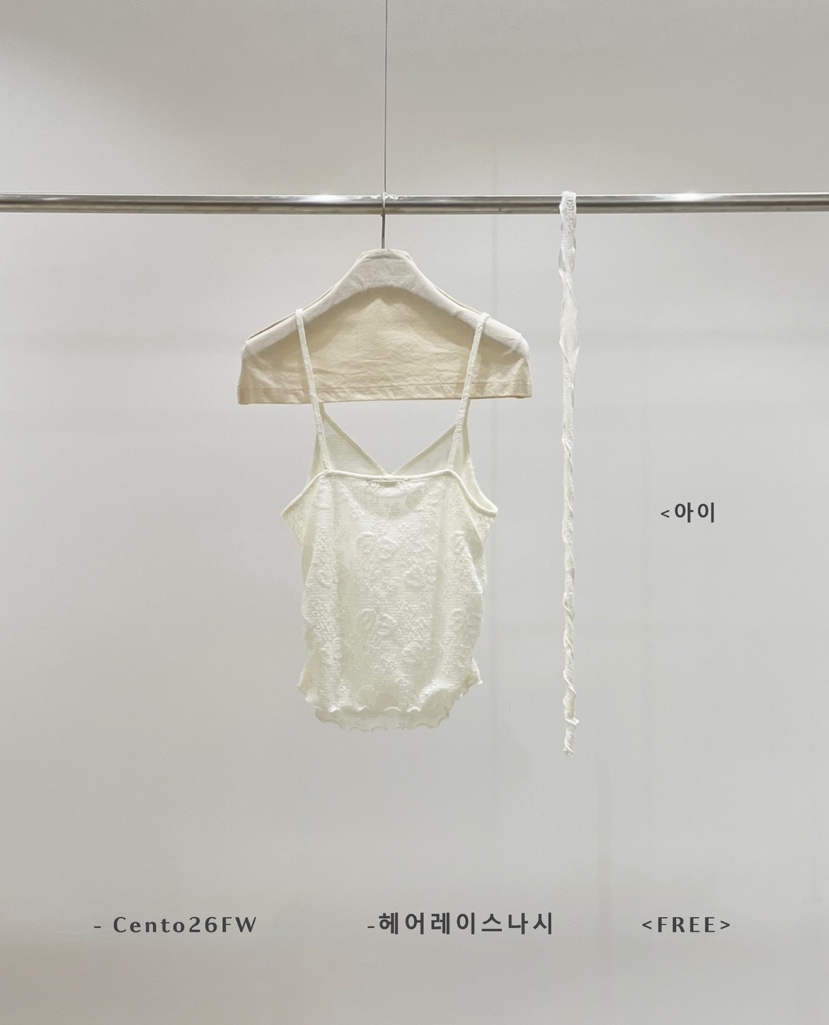 CENTO東大門代購女裝新品時尚人氣吊帶背心含脖帶蕾絲無袖CENTO吊帶/背心