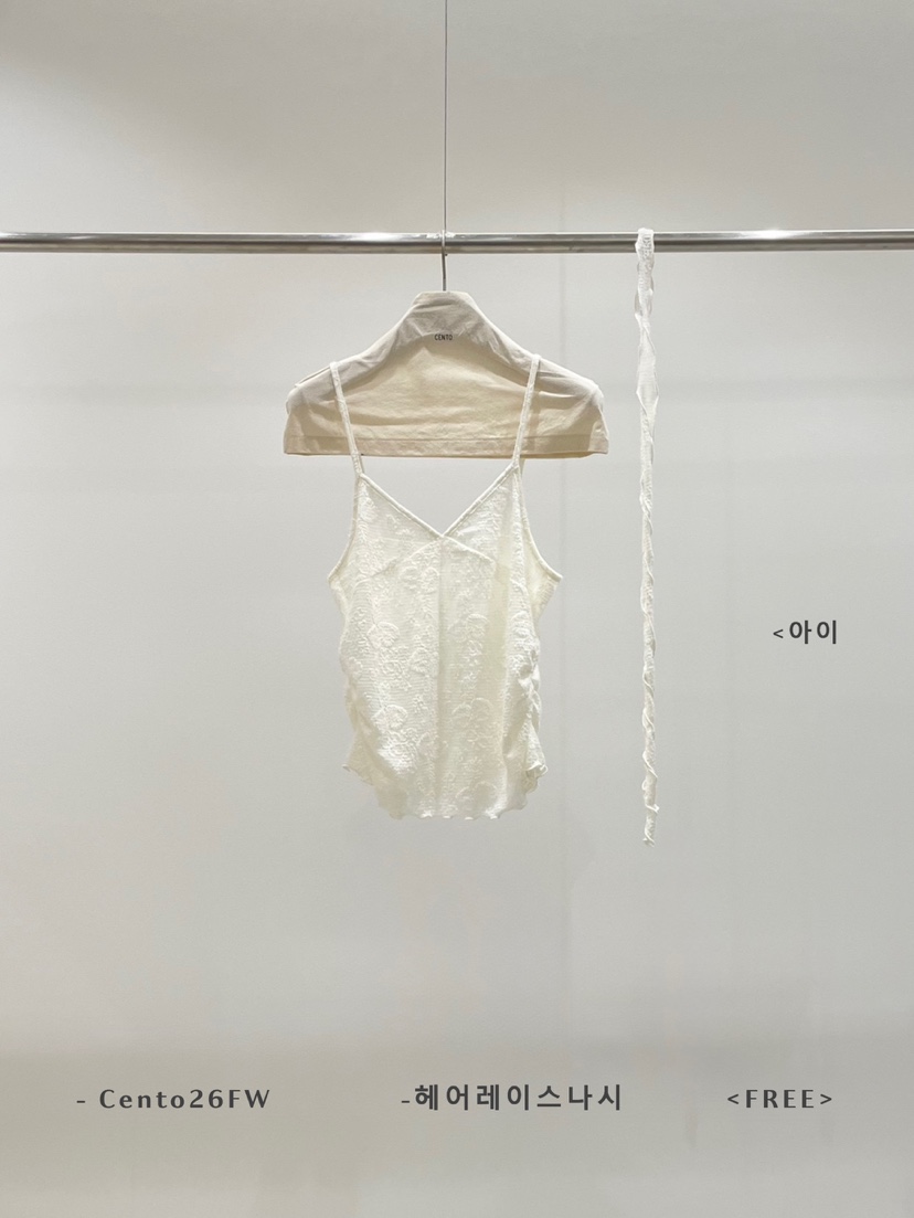 CENTO東大門代購女裝新品時尚人氣吊帶背心含脖帶蕾絲無袖CENTO吊帶/背心圖色1