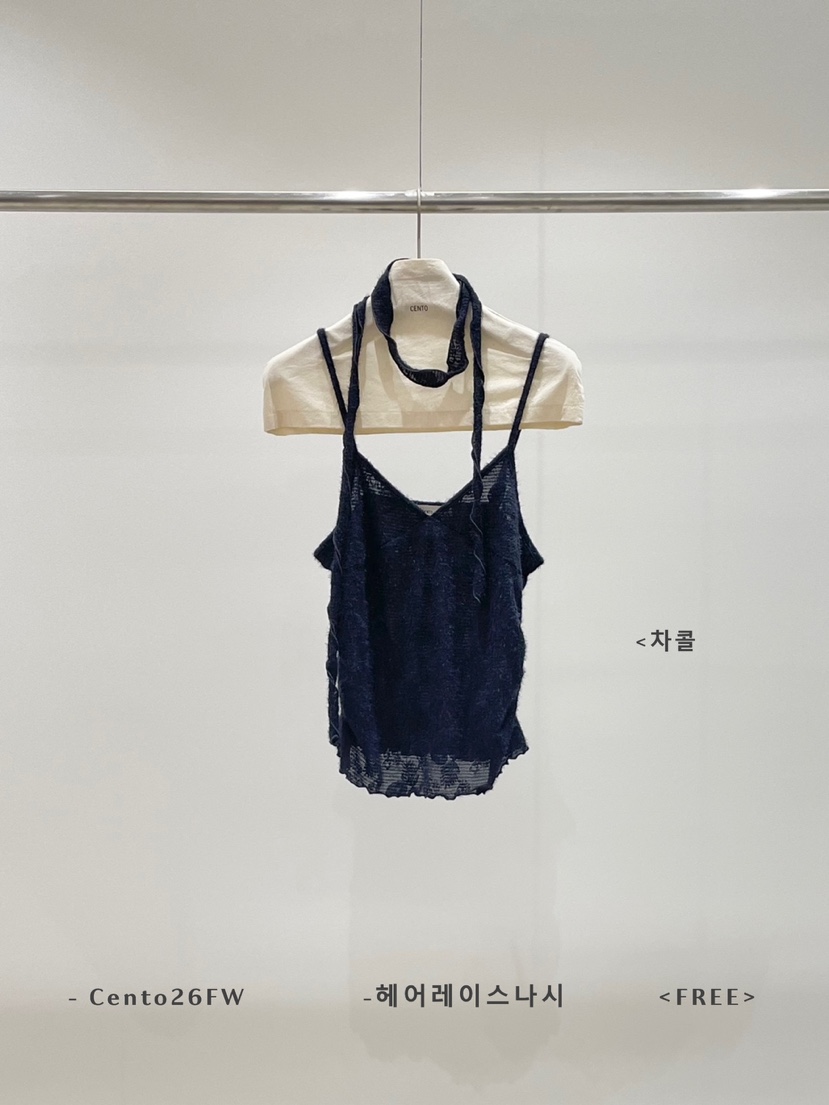 CENTO東大門代購女裝新品時尚人氣吊帶背心含脖帶蕾絲無袖CENTO吊帶/背心圖色2