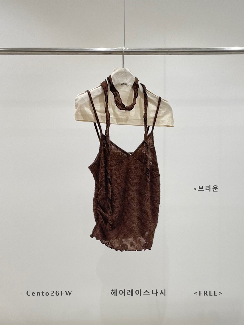 CENTO東大門代購女裝新品時尚人氣吊帶背心含脖帶蕾絲無袖CENTO吊帶/背心圖色3