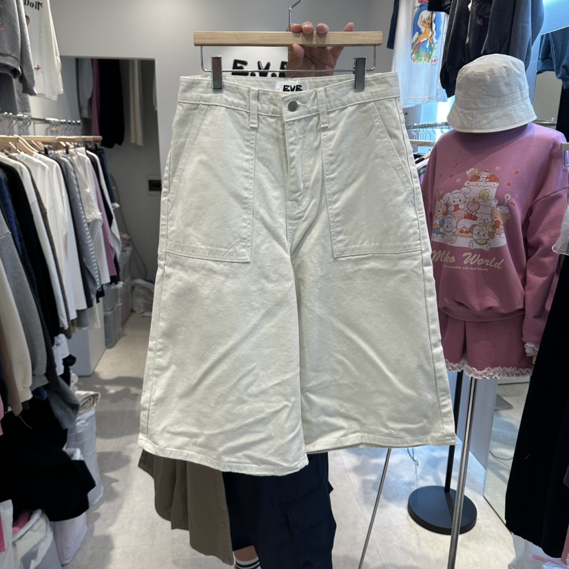 EVE韓國代購女裝新款時尚熱賣推薦真品人氣休閑短褲口袋EVE短褲圖色1