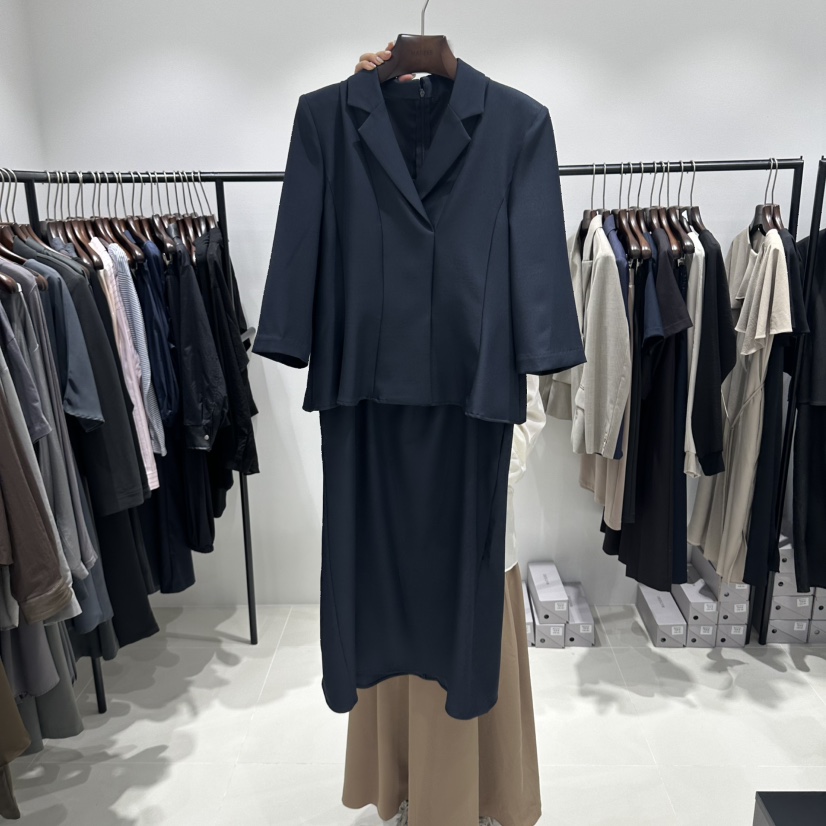 MATIERE韓國直郵女裝新品人氣真品時尚推薦熱賣休閑連衣裙MATIERE連衣裙圖色1藏藍色