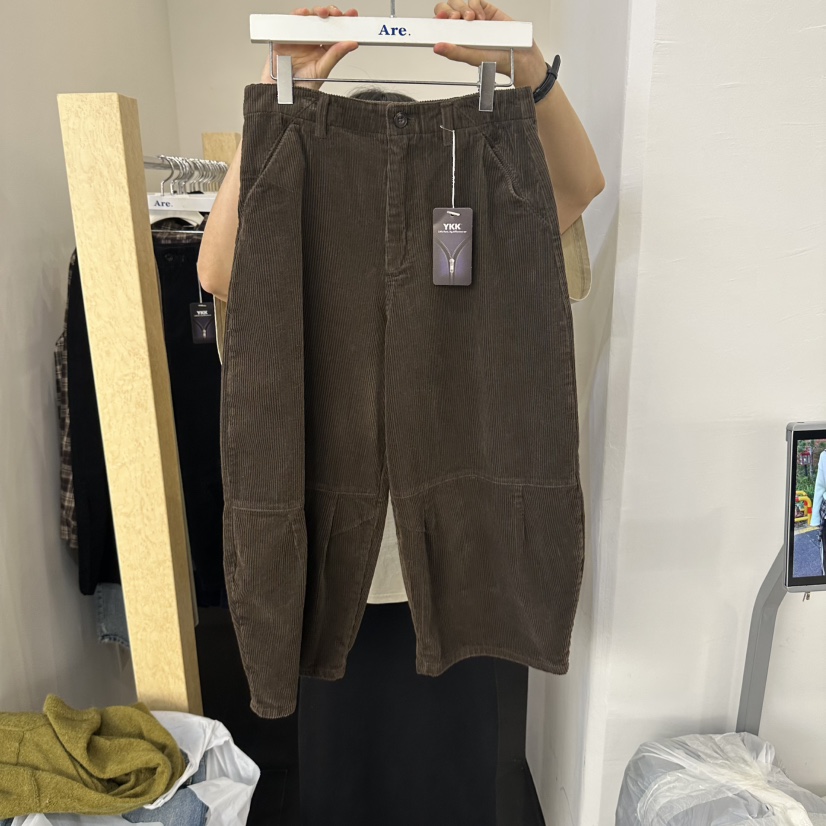 ARE東大門實拍女裝新品真品熱賣推薦休閑人氣休閑褲燈芯絨ARE休閑褲圖色1