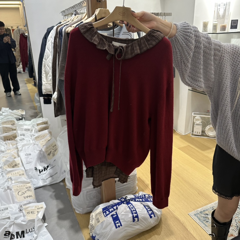 TIZZI東大門代購女裝新款真品推薦熱賣針織衫不含內搭V領TIZZI針織衫圖色3