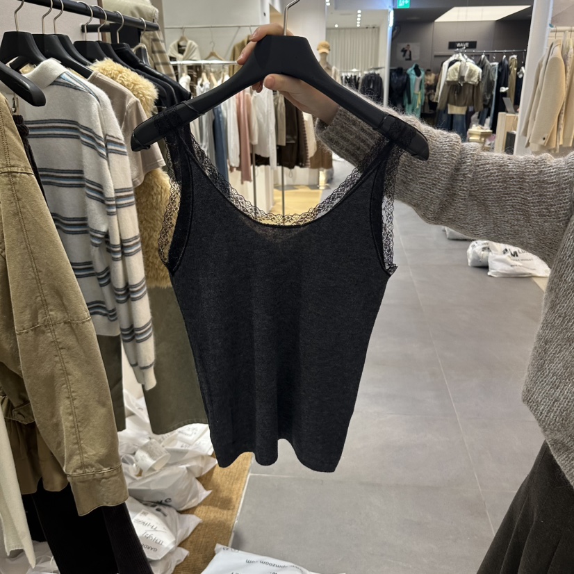 GARDEN LAYER東大門代購女士新品時尚推薦吊帶背心蕾絲無袖GARDEN LAYER吊帶/背心