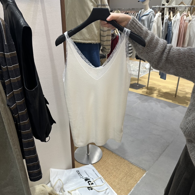 GARDEN LAYER東大門代購女士新品時尚推薦吊帶背心蕾絲無袖GARDEN LAYER吊帶/背心圖色1