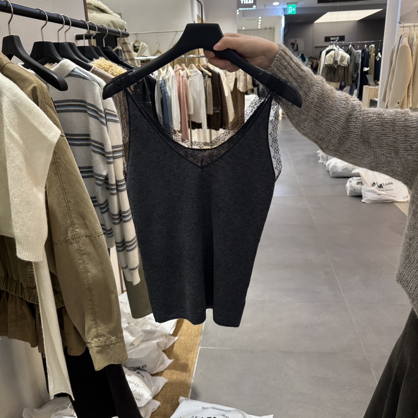 GARDEN LAYER東大門代購女士新品時尚推薦吊帶背心蕾絲無袖GARDEN LAYER吊帶/背心圖色2