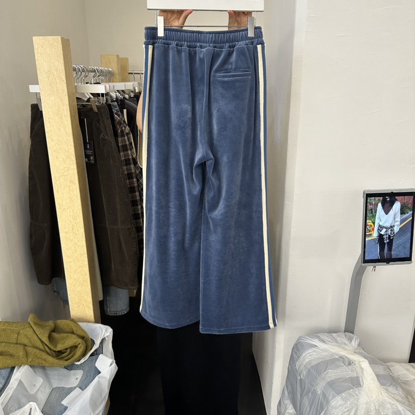 ARE韓國代購女裝新品休閑人氣推薦熱賣時尚真品休閑褲天鵝絨ARE休閑褲