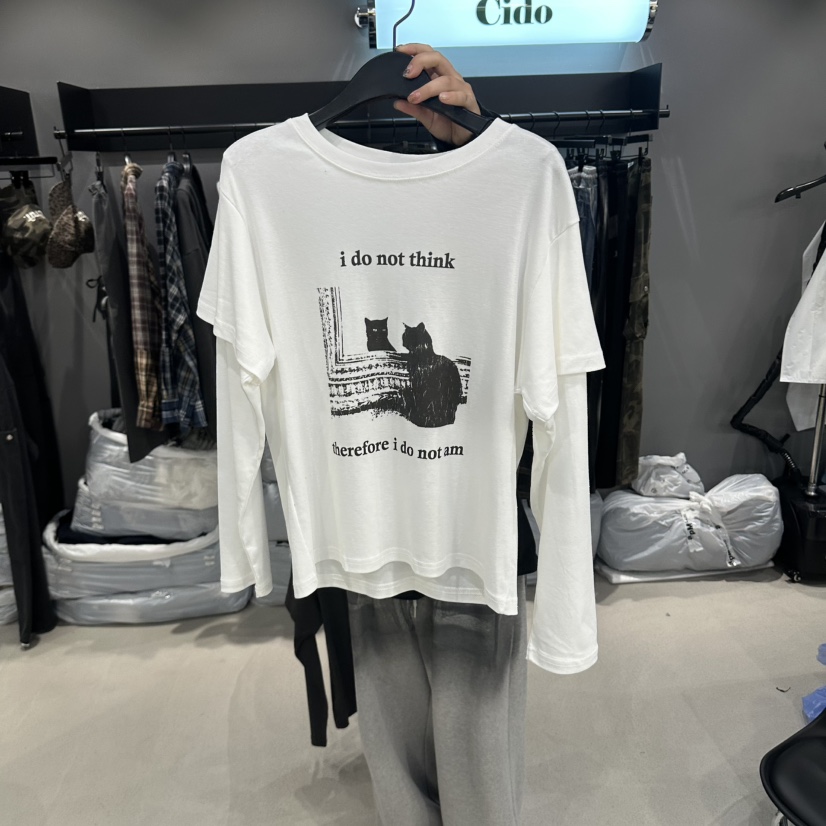 CIDO東大門實拍女裝新品休閑時尚人氣推薦熱賣真品長袖T恤Cido長袖T恤圖色1