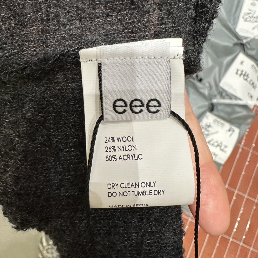 EEE韓國直郵女士新品真品人氣推薦時尚熱賣休閑針織衫不對稱EEE針織衫