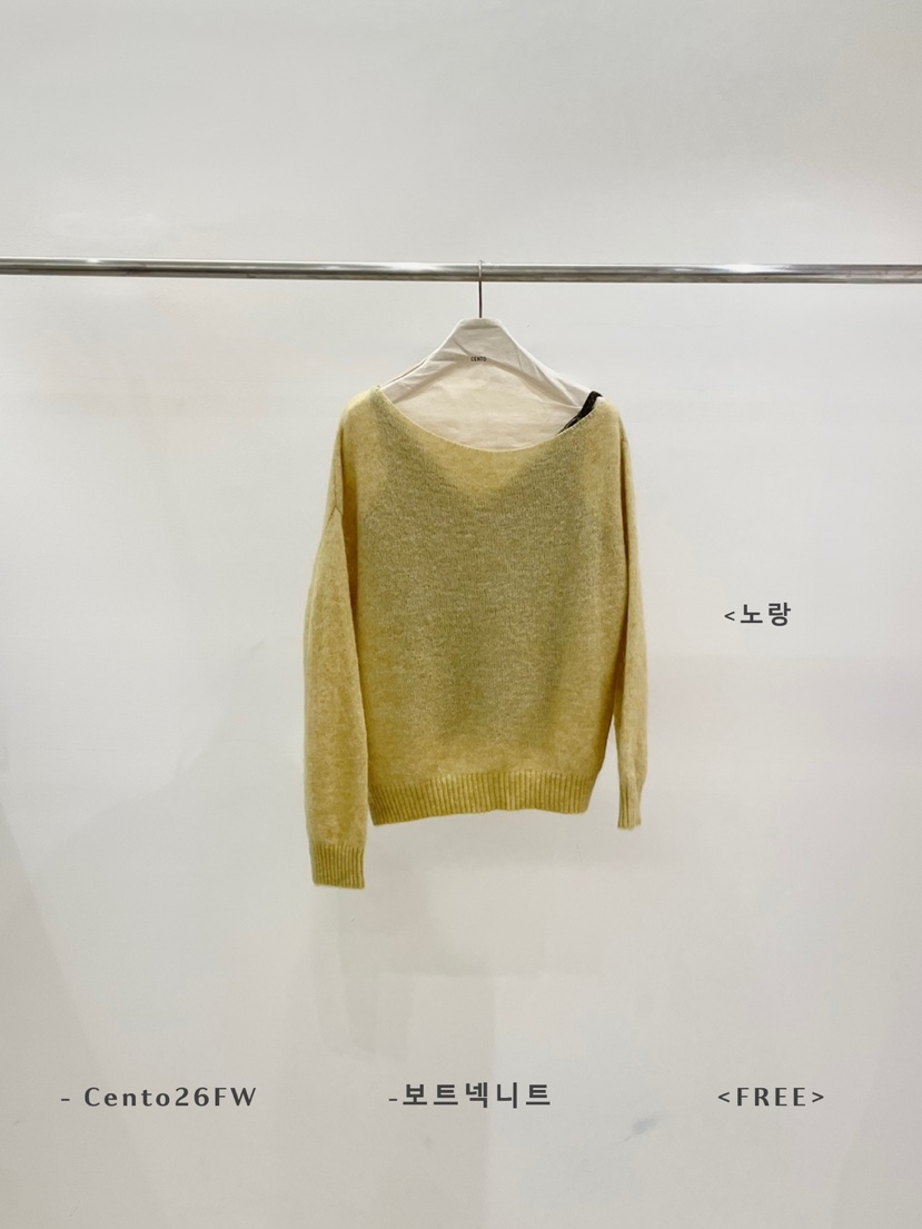 CENTO韓國代購女裝新款熱賣時尚休閑真品推薦人氣針織衫船領CENTO針織衫圖色1