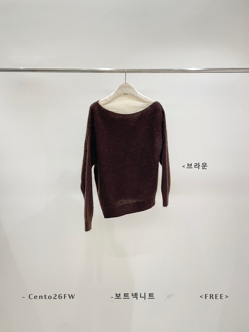 CENTO韓國代購女裝新款熱賣時尚休閑真品推薦人氣針織衫船領CENTO針織衫圖色2