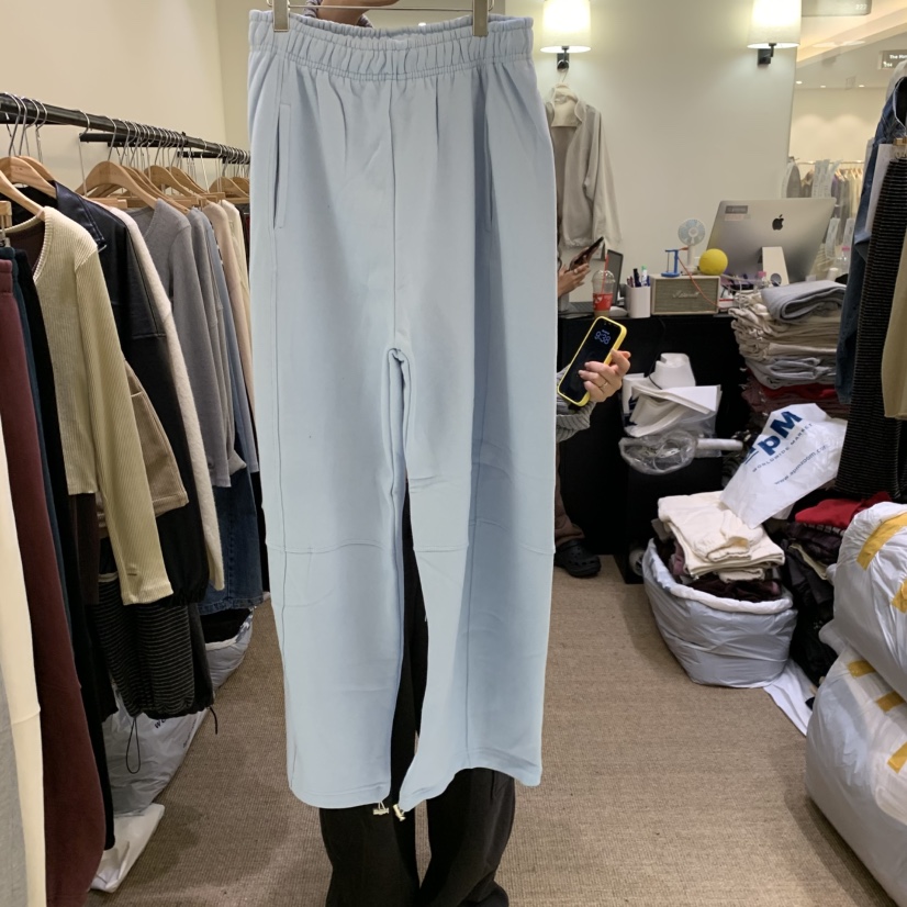BREEZE韓國代購女士新品休閑熱賣時尚推薦人氣休閑褲加絨BREEZE休閑褲圖色2藍