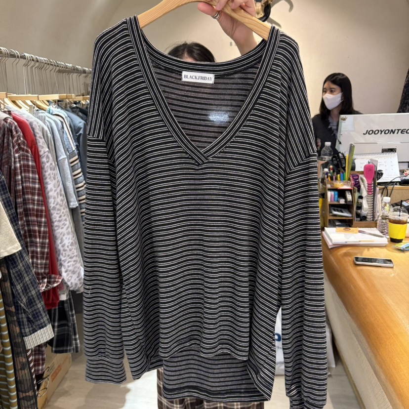 BLACKFRIDAY韓國直郵女士新款真品時尚人氣熱賣推薦長袖T恤BLACK FRIDAY長袖T恤圖色3黑