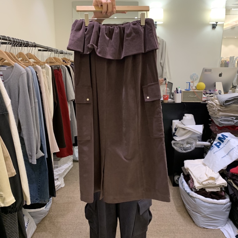 BREEZE東大門代購女裝新品人氣真品休閑時尚熱賣長裙口袋BREEZE長裙
