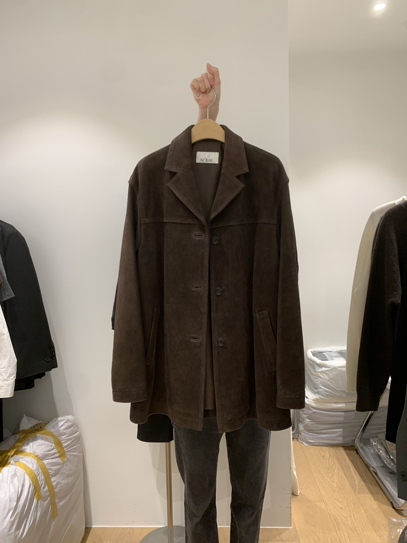 OUR-A/NOVAE韓國代購女裝新品熱賣時尚推薦短款大衣絨面革OUR/NOVAE短款大衣圖色1