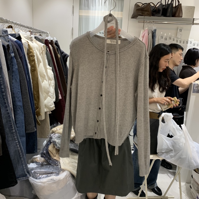 MONDAY TO SUNDAY韓國直郵女士新品推薦針織衫含飄帶開衫MONDAY TO SUNDAY針織衫圖色1
