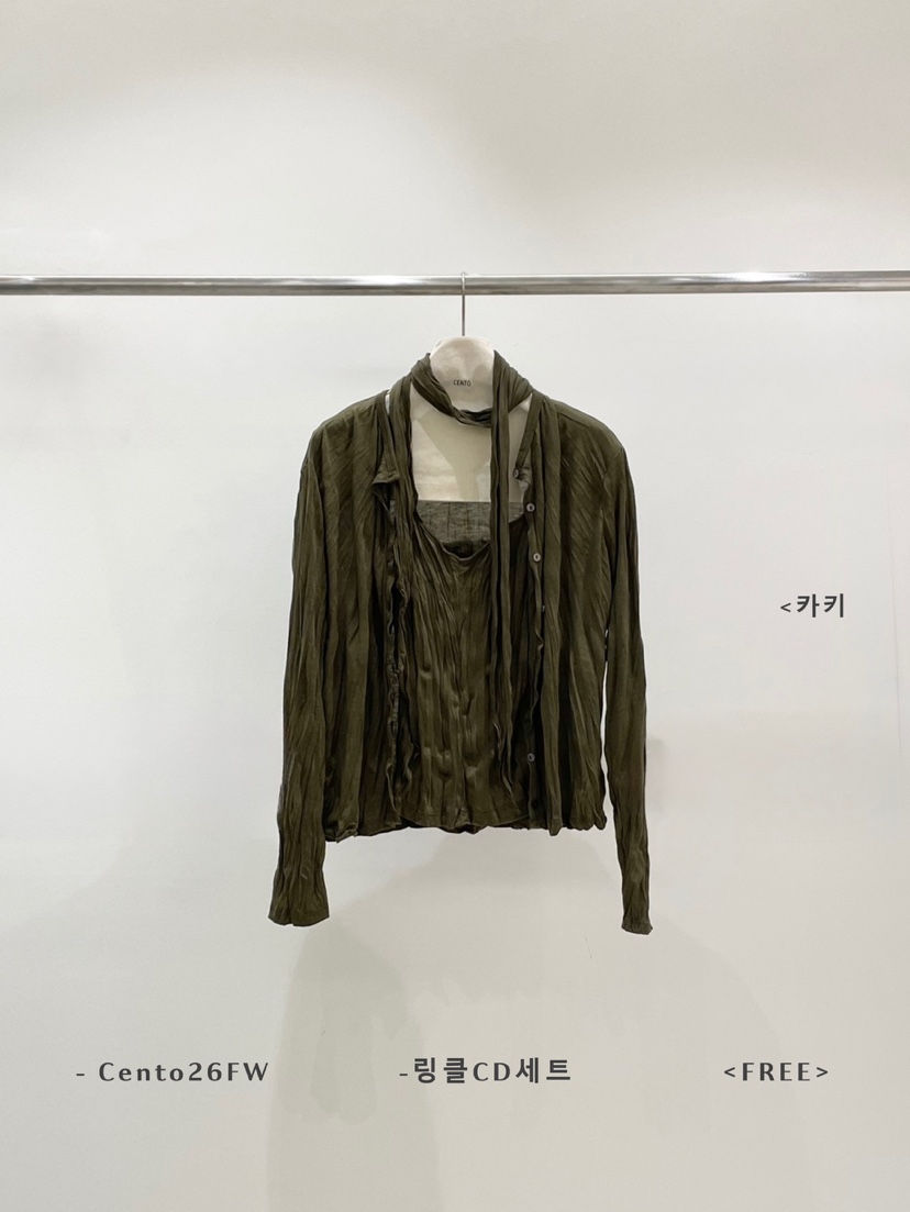 CENTO東大門代購女士新款熱賣人氣推薦真品休閑時尚套裝皺紋CENTO套裝圖色2