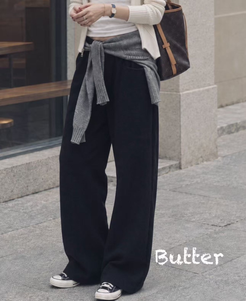 BUTTER-P韓國直郵女裝新品真品休閑推薦熱賣休閑褲闊腿褲BUTTER-P休閑褲