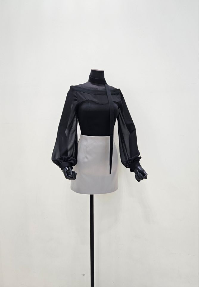 HIGH HEELS韓國直郵女士新品推薦熱賣真品襯衫蕾絲衫含脖帶HIGH HEELS襯衫/蕾絲衫