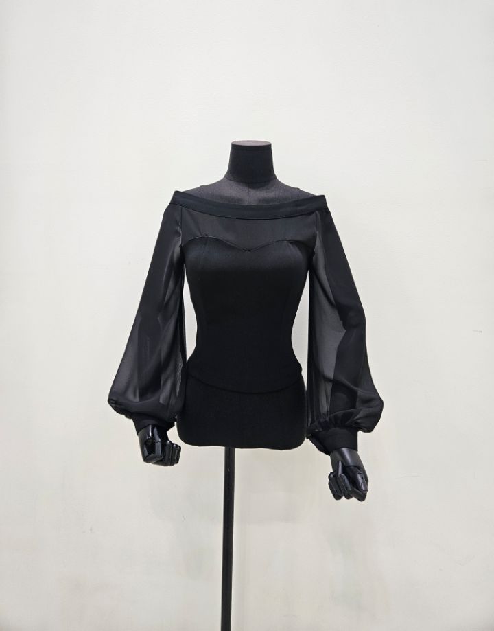HIGH HEELS韓國直郵女士新品推薦熱賣真品襯衫蕾絲衫含脖帶HIGH HEELS襯衫/蕾絲衫