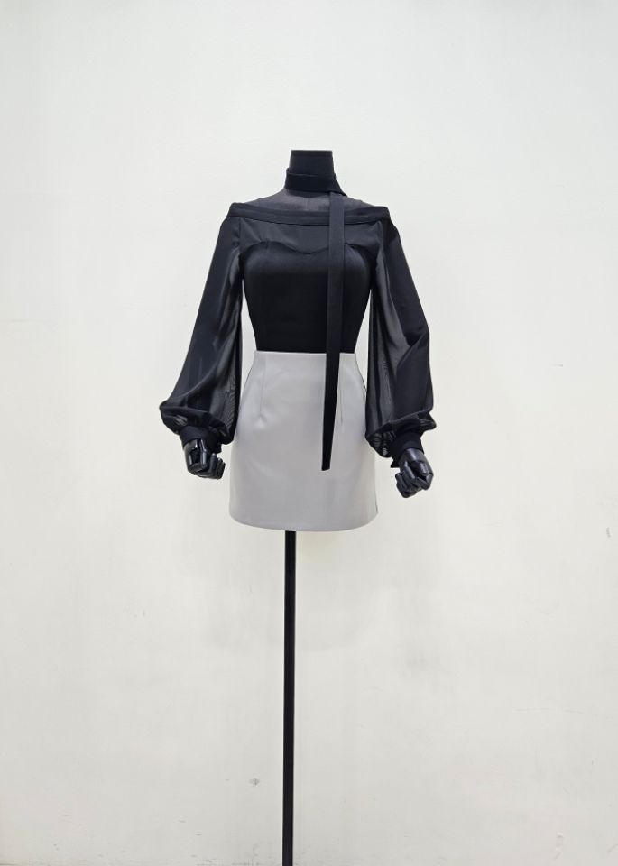 HIGH HEELS韓國直郵女士新品推薦熱賣真品襯衫蕾絲衫含脖帶HIGH HEELS襯衫/蕾絲衫