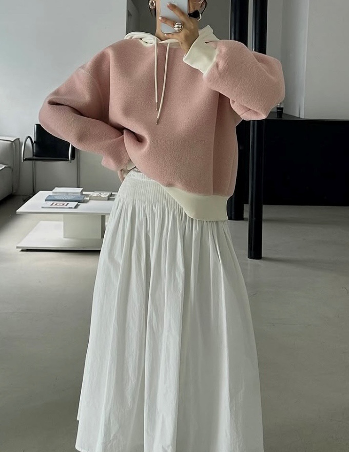 OLA韓國代購女裝新品熱賣時尚推薦人氣真品衛衣連帽衫撞色mellor/OLA衛衣