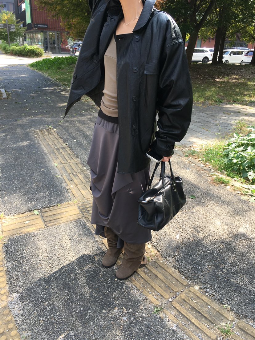 TREMA韓國代購女裝新品人氣推薦真品熱賣時尚休閑長裙披肩TREMA長裙