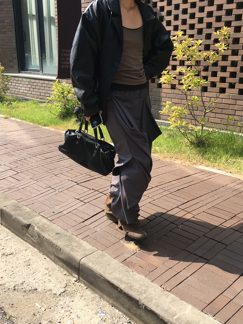 TREMA韓國代購女裝新品人氣推薦真品熱賣時尚休閑長裙披肩TREMA長裙