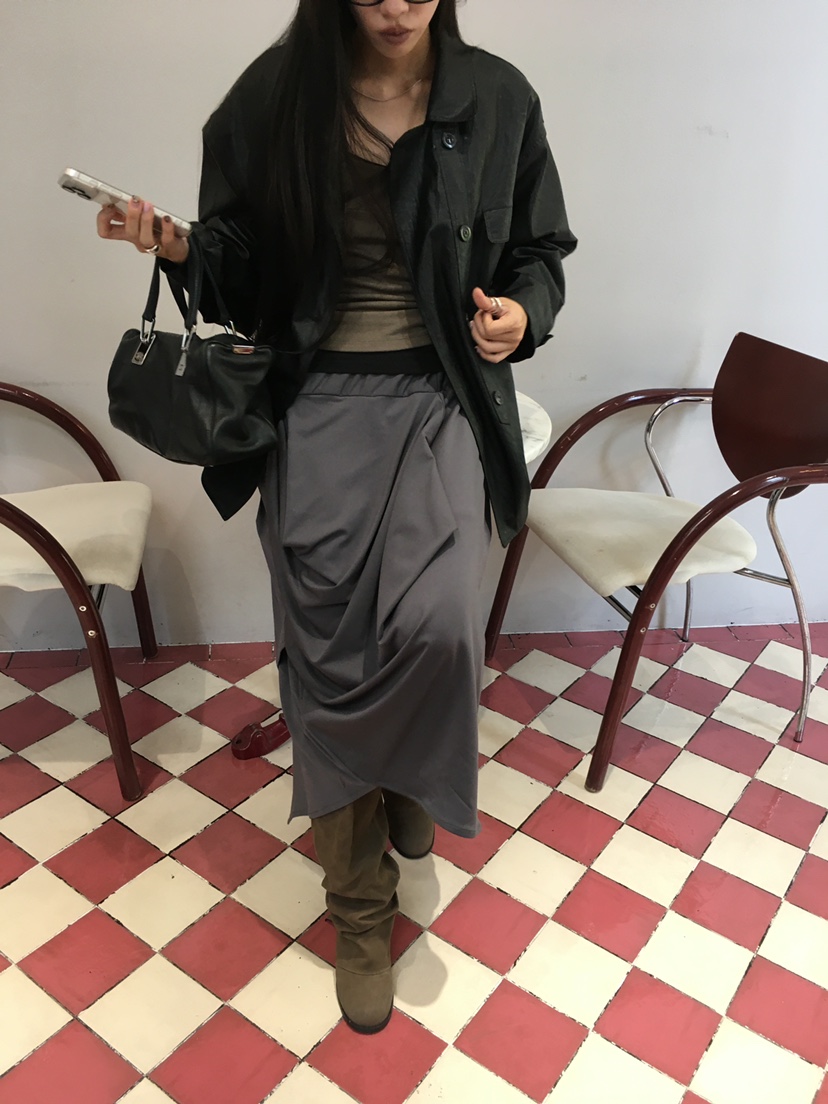 TREMA韓國代購女裝新品人氣推薦真品熱賣時尚休閑長裙披肩TREMA長裙