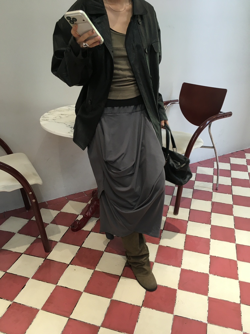 TREMA韓國代購女裝新品人氣推薦真品熱賣時尚休閑長裙披肩TREMA長裙