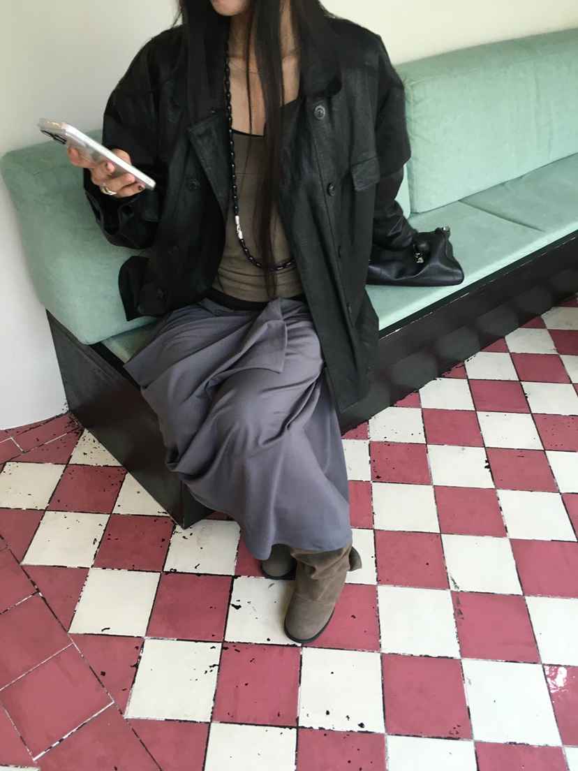 TREMA韓國代購女裝新品人氣推薦真品熱賣時尚休閑長裙披肩TREMA長裙