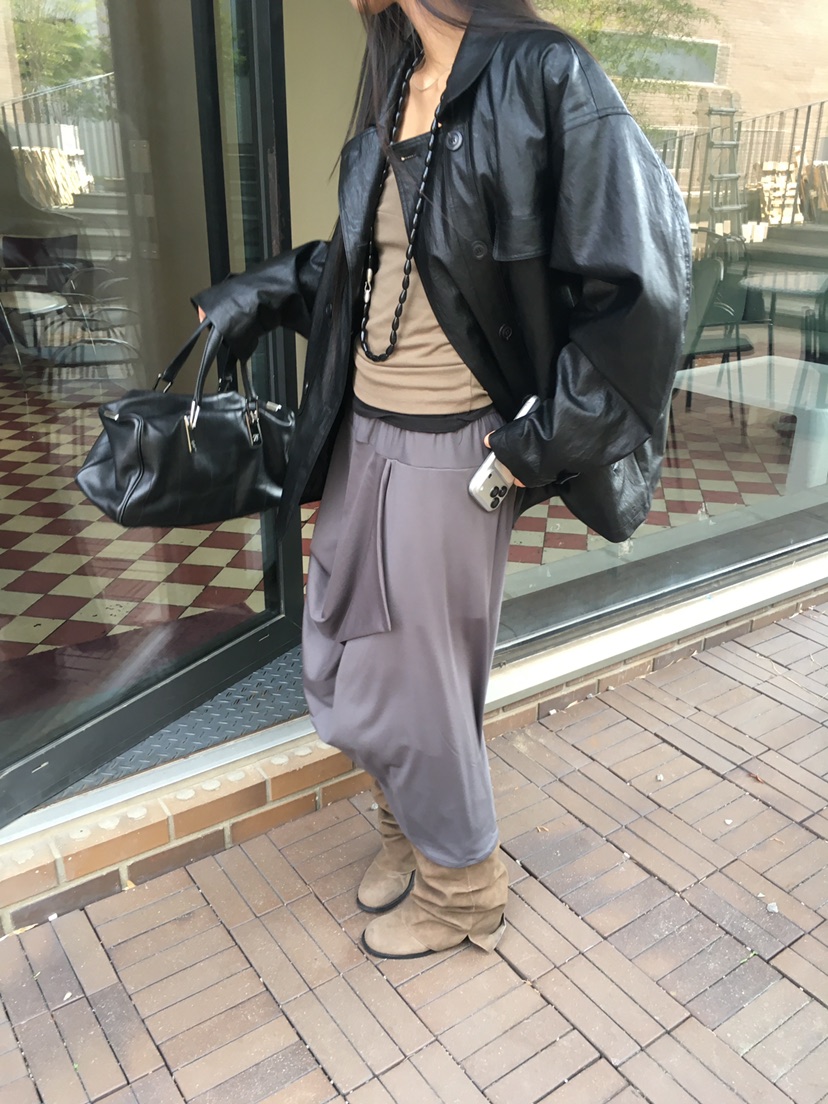 TREMA韓國代購女裝新品人氣推薦真品熱賣時尚休閑長裙披肩TREMA長裙