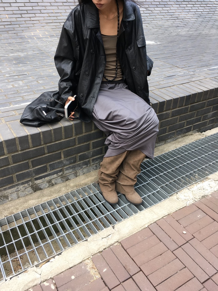 TREMA韓國代購女裝新品人氣推薦真品熱賣時尚休閑長裙披肩TREMA長裙