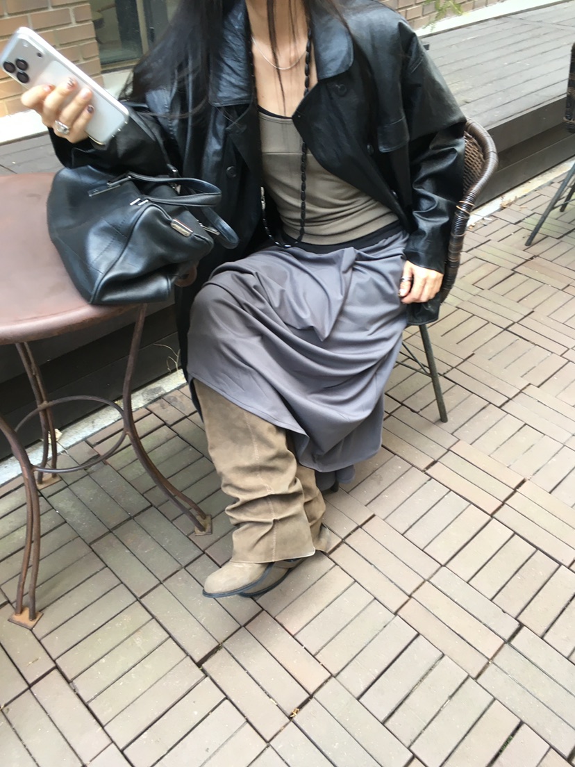 TREMA韓國代購女裝新品人氣推薦真品熱賣時尚休閑長裙披肩TREMA長裙