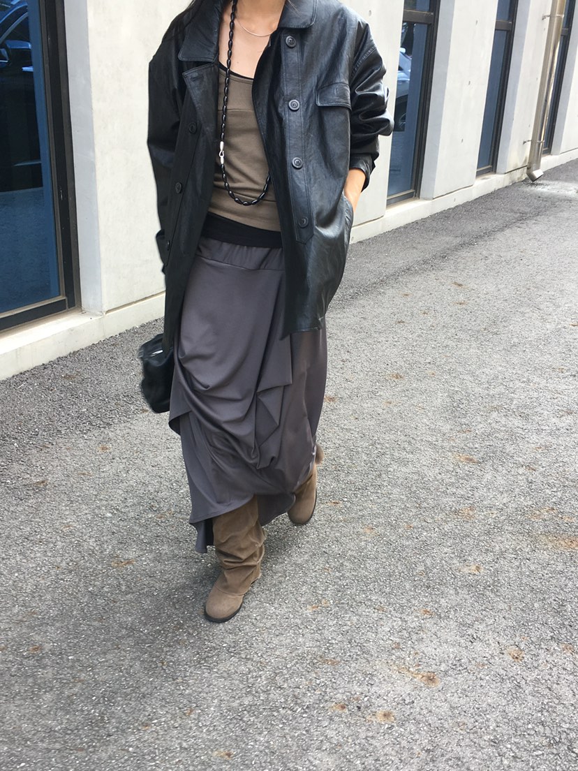 TREMA韓國代購女裝新品人氣推薦真品熱賣時尚休閑長裙披肩TREMA長裙
