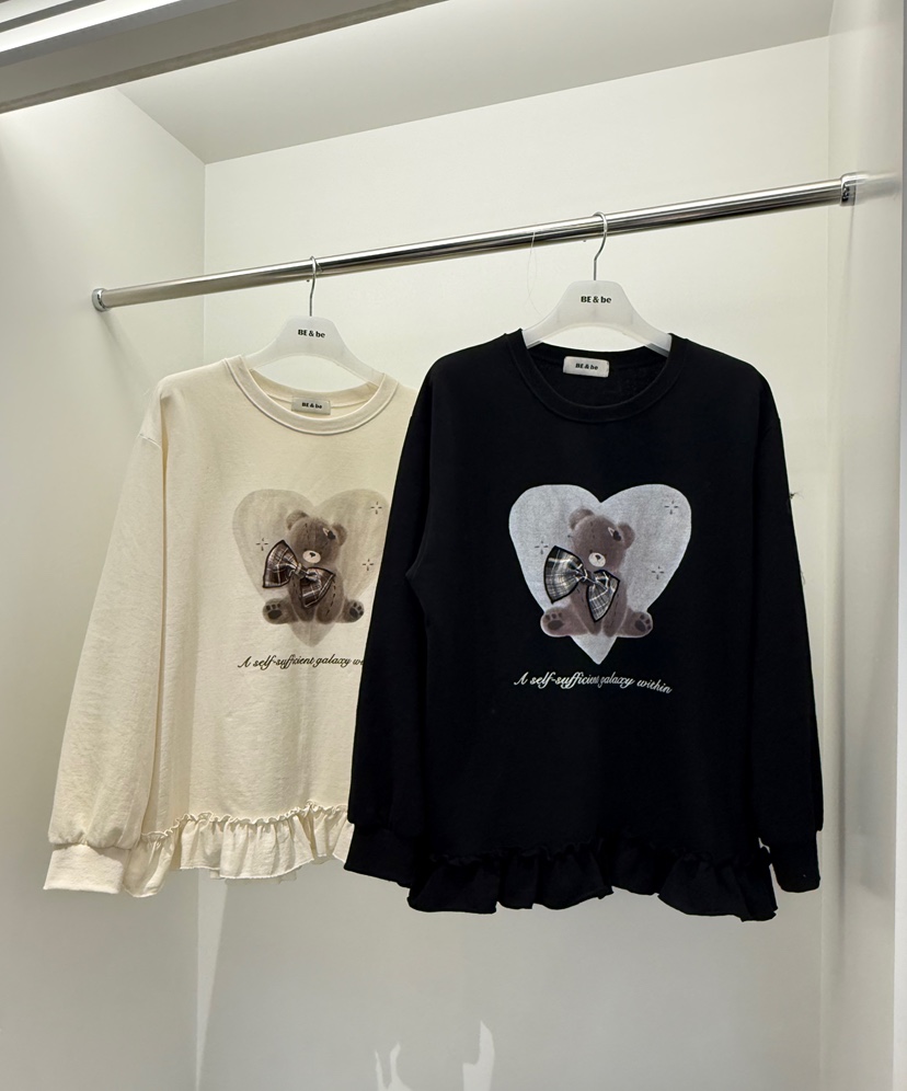 BE&amp;BE韓國代購女裝新品推薦休閑時尚人氣真品衛衣格子BE&be衛衣