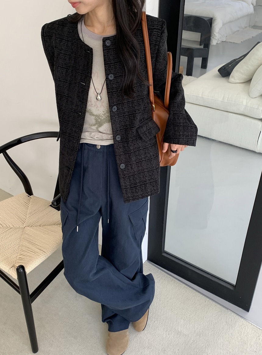 KYEM韓國直郵女士新款推薦人氣真品時尚熱賣休閑夾克粗花呢KYEM夾克